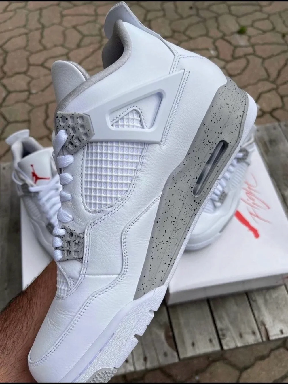 Air Jordan 4 Retro White Oreo 2021 -Men's Basketball Sneakers Shoes